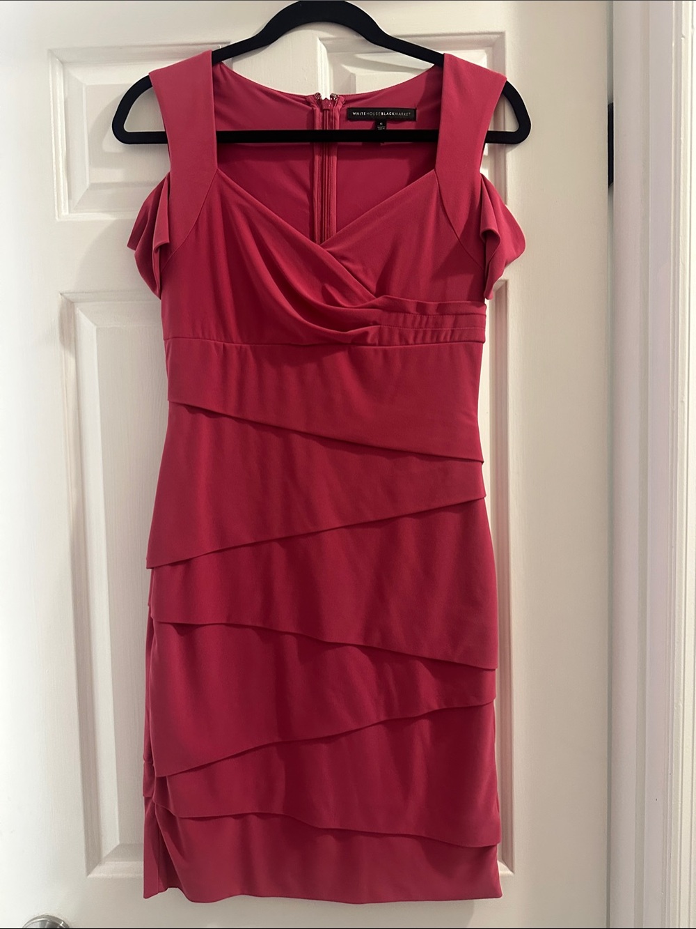 White House Black Market Cold-Shoulder Midi Dress